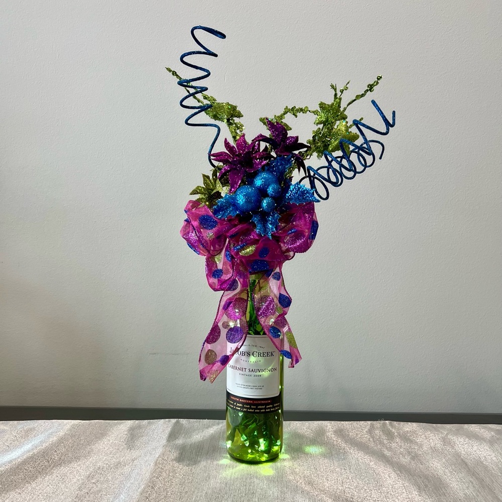 Festive Wine Bottle Light Up Decoration